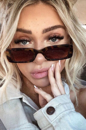 Small Frame Sunglasses Women's Fashion Rectangular Sunglasses