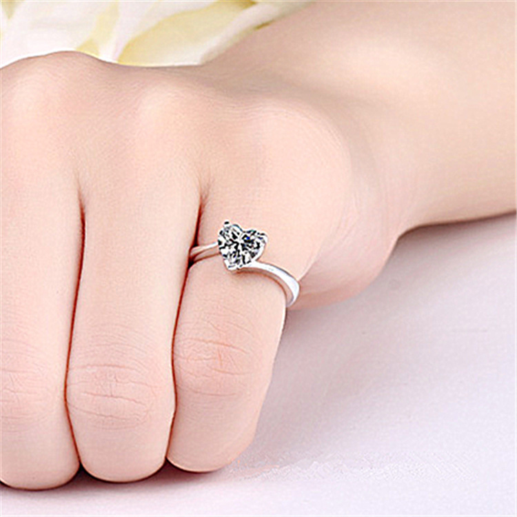 Zircon Paveset Open-heart Diamond Ring For Women - Image 2