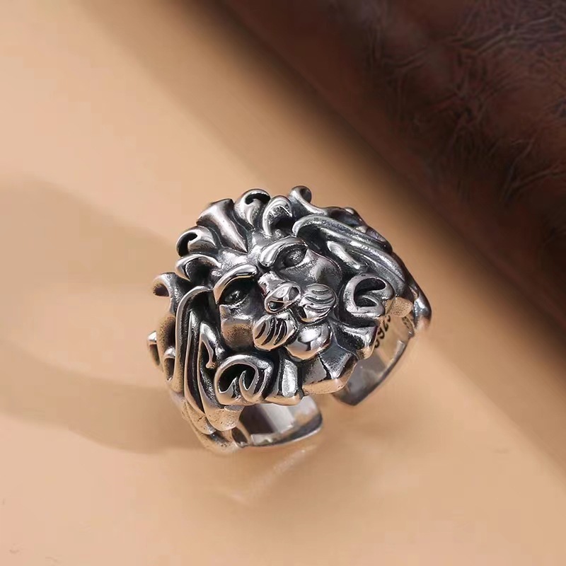 Majestic Lion Silver Jewelry Mens Silver-Plated Ring - Image 2