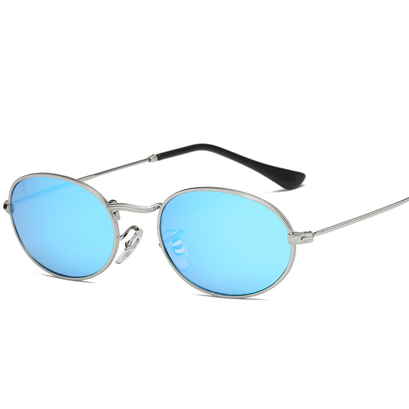Fashion Women Sunglasses Famous Oval Sun Glasses Luxury Brand Metal Round Frames Black Small Cheap Eyewear - Image 4
