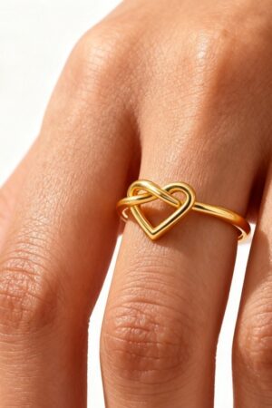 Women's Simple Hollow Heart Open Ring