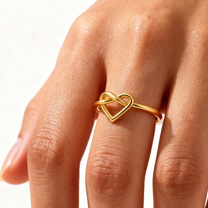 Women's Simple Hollow Heart Open Ring