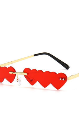 Women's Trimmed Sunglasses With Metal Rimless Sunglasses