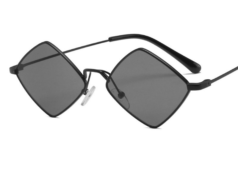 Retro Style Diamond Sunglasses Sunglasses Personality Irregular Metal Sunglasses - Image 6