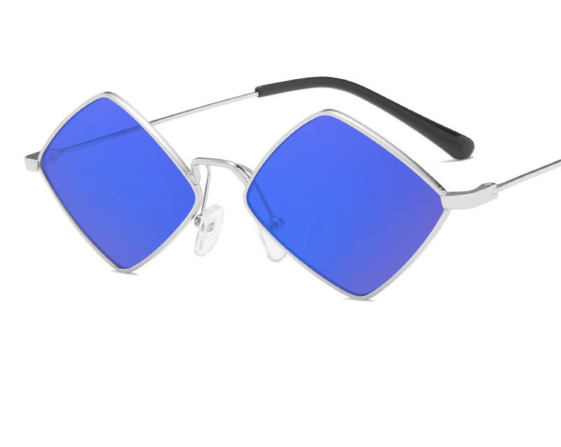 Retro Style Diamond Sunglasses Sunglasses Personality Irregular Metal Sunglasses - Image 2