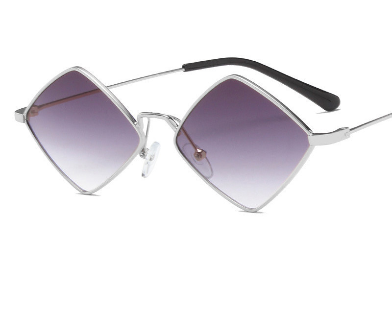Retro Style Diamond Sunglasses Sunglasses Personality Irregular Metal Sunglasses - Image 9