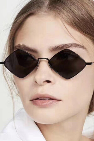 Retro Style Diamond Sunglasses Sunglasses Personality Irregular Metal Sunglasses