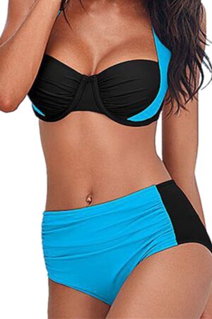 Europe And The United States New Sexy Bikini Swimwear High Waist Swimsuit Women Halter