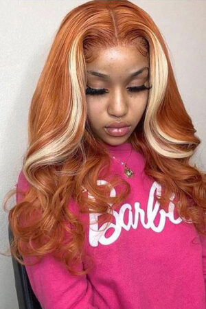 4X4 Human Hair Wig Head Cover Highlights 613