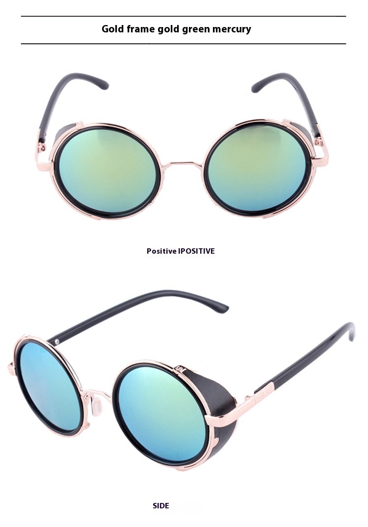 Round Retro Sunglasses Fashion UV Protection Sunglasses - Image 7