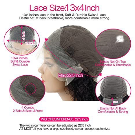 12a Water Wave Human Hair 13x4 Lace Front Wig - Image 6