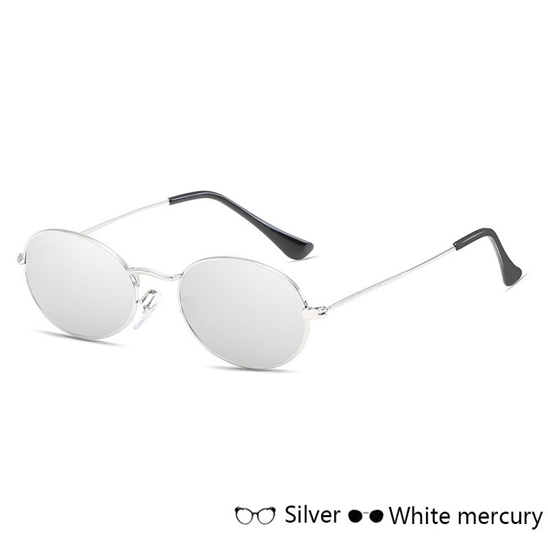 Fashion Women Sunglasses Famous Oval Sun Glasses Luxury Brand Metal Round Frames Black Small Cheap Eyewear - Image 9