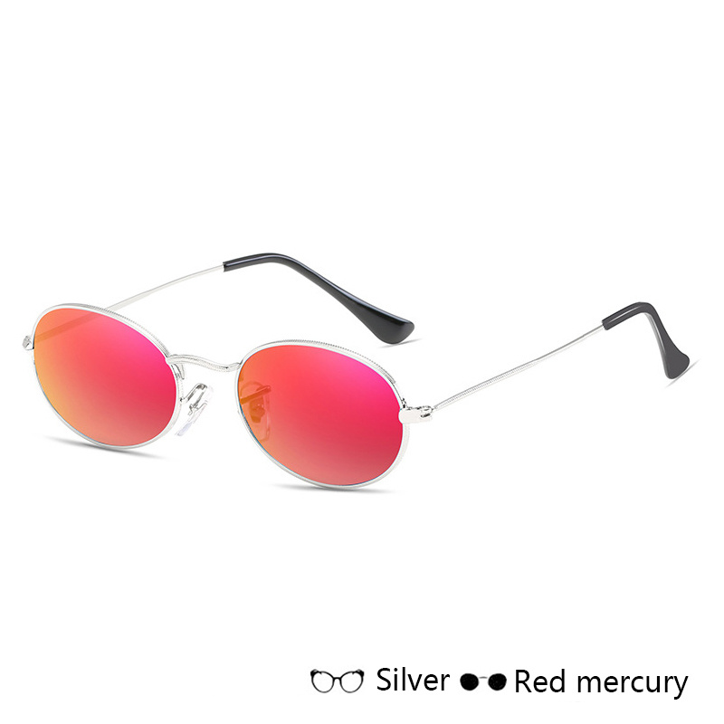 Fashion Women Sunglasses Famous Oval Sun Glasses Luxury Brand Metal Round Frames Black Small Cheap Eyewear - Image 8