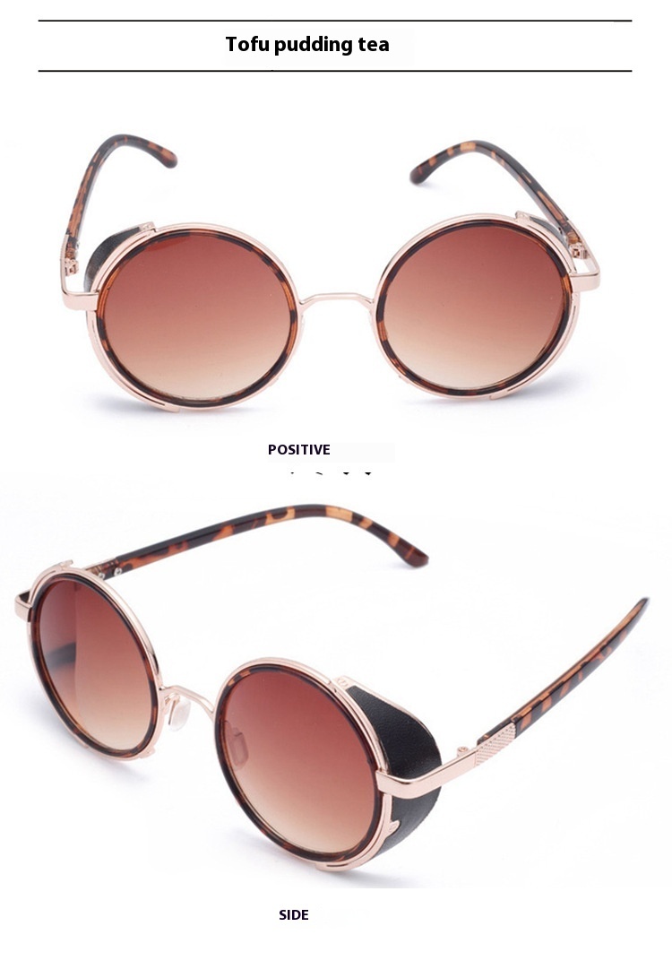 Round Retro Sunglasses Fashion UV Protection Sunglasses - Image 10