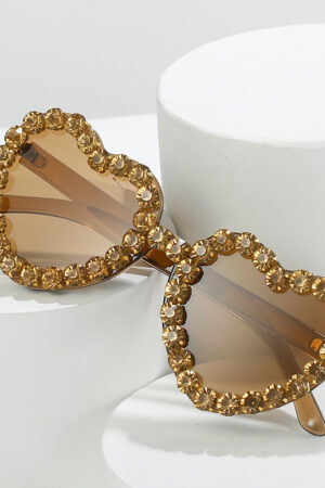 Fashionable All-match Peach Heart Sunglasses For Women