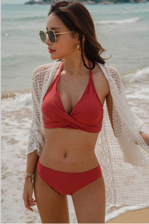 Swimsuit Women Fashion Sexy Slim Slimming Small Breasts Gather Beach Beach Bikini Swimwear