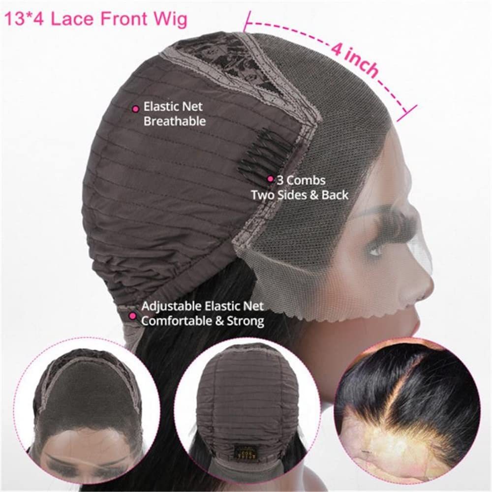 Chocolate Brown 13x4 Lace Front Wig Human Hair Color 4 Body Wave Density - Image 5