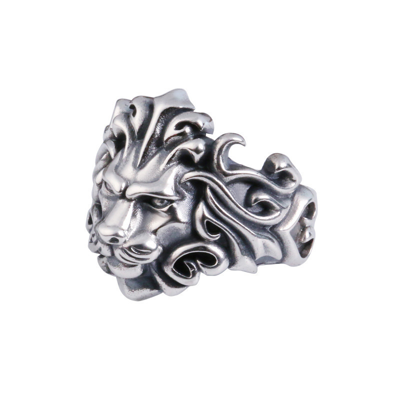 Majestic Lion Silver Jewelry Mens Silver-Plated Ring - Image 6