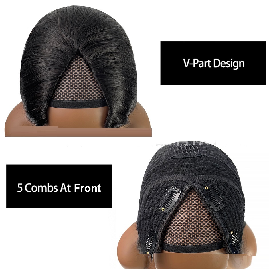 Lace Free Mechanism Yaki Straight Pure Human Wig - Image 5