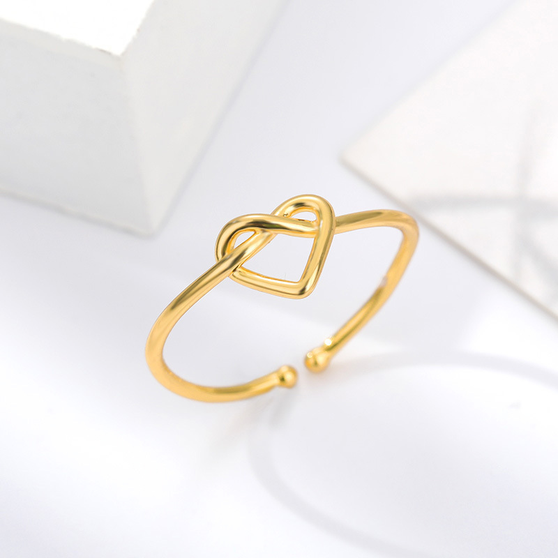 Women's Simple Hollow Heart Open Ring - Image 4