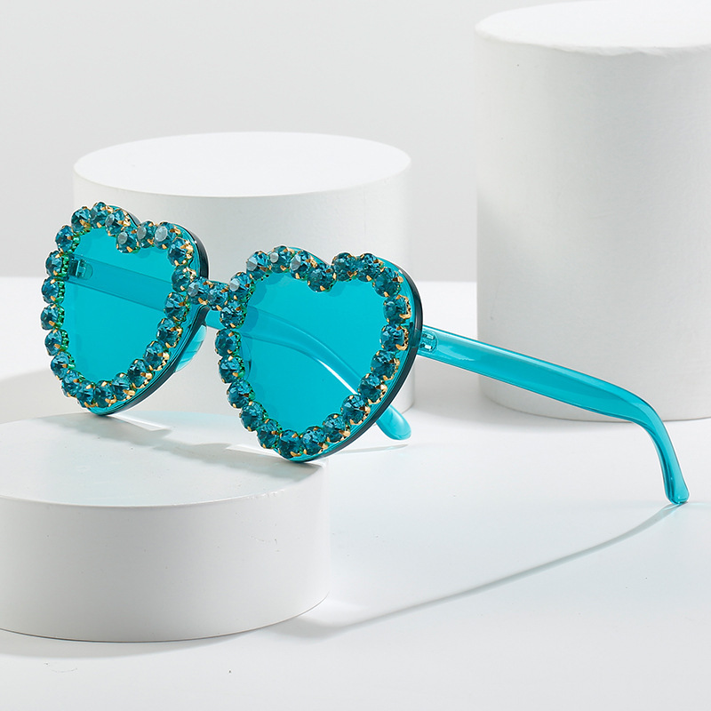 Fashionable All-match Peach Heart Sunglasses For Women - Image 2