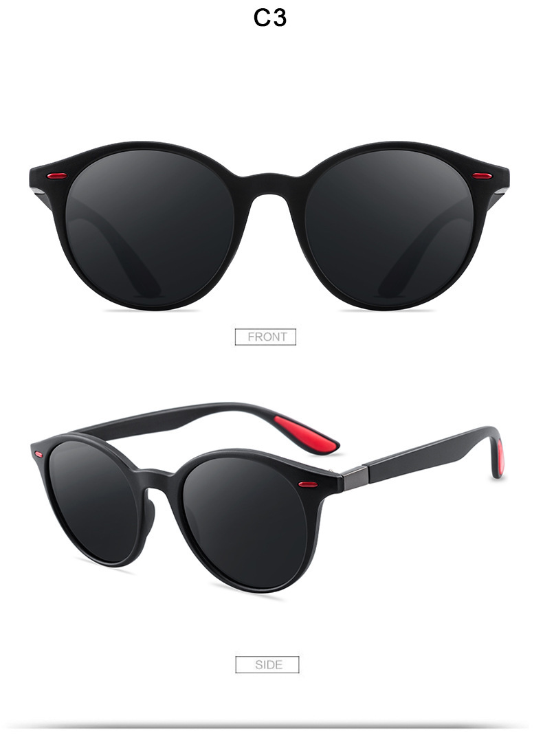 P26 Polarized Sunglasses Round Sunglasses Polarized Male Drivers Driving Sunglasses - Image 3
