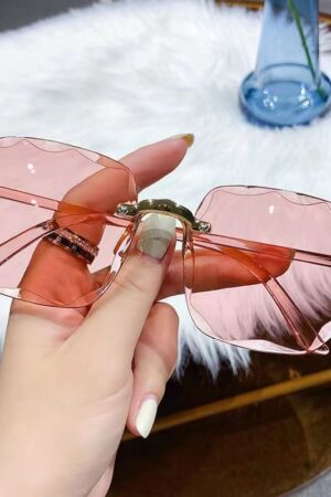 Rimless Square Sunglasses For Women