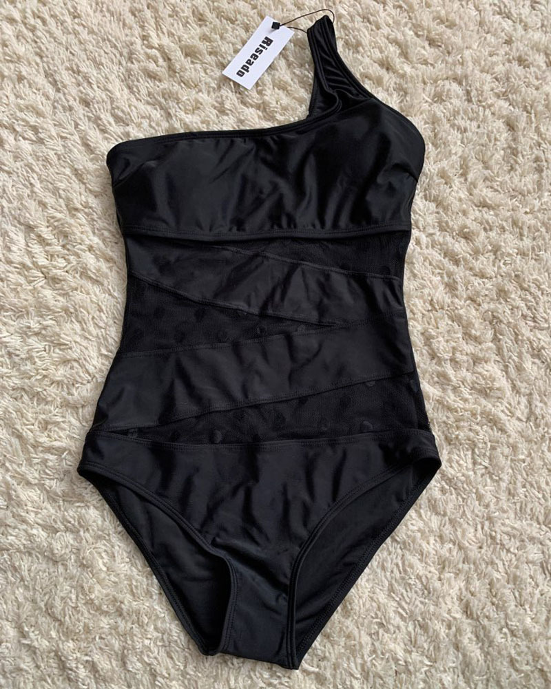 Women's one-shoulder mesh swimwear - Image 4