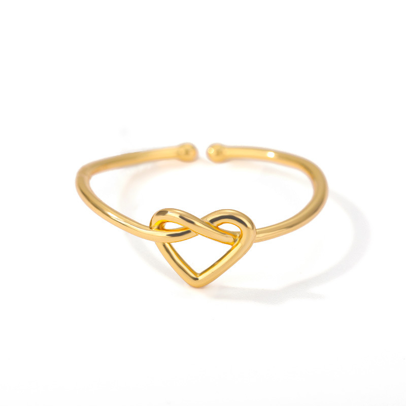 Women's Simple Hollow Heart Open Ring - Image 5