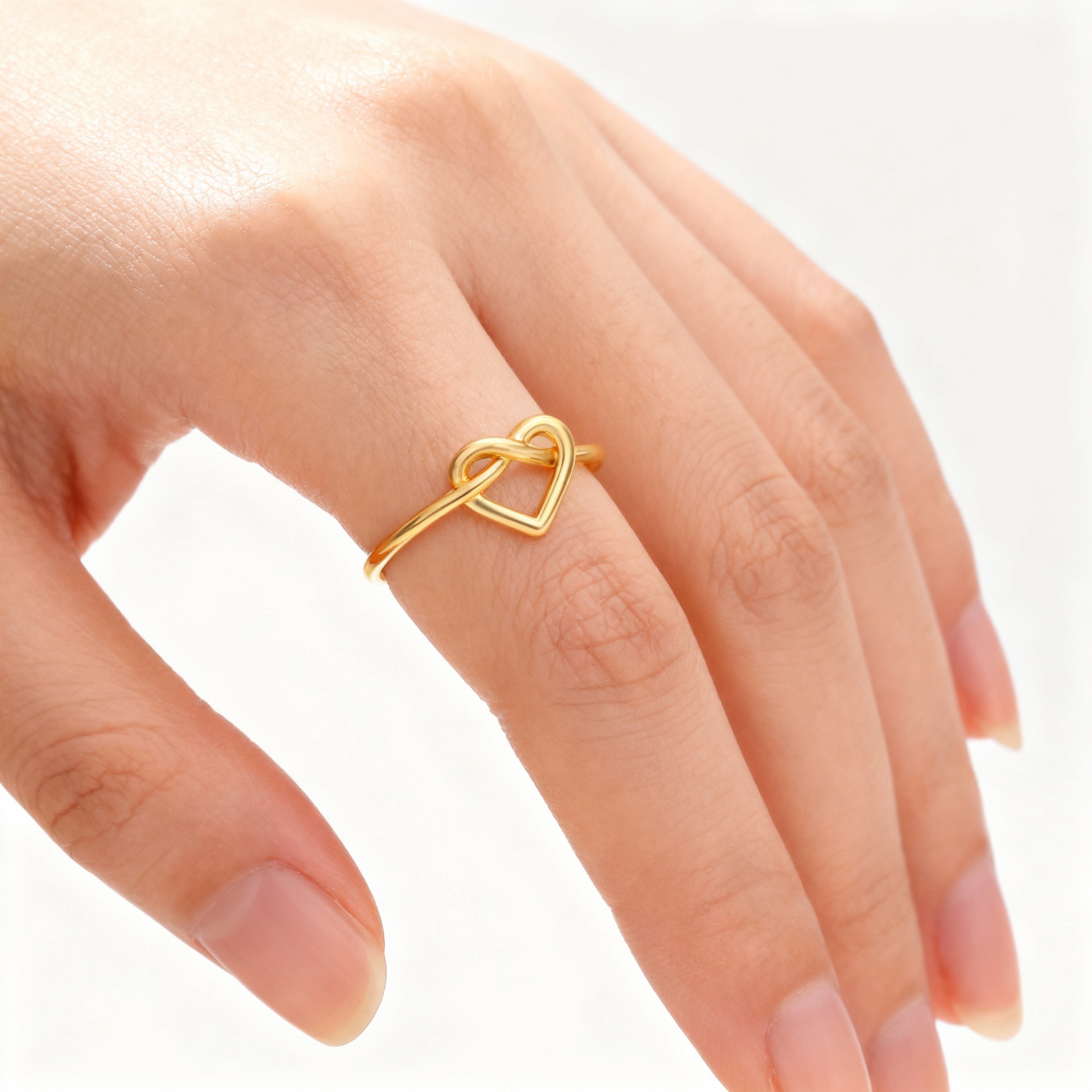 Women's Simple Hollow Heart Open Ring - Image 2