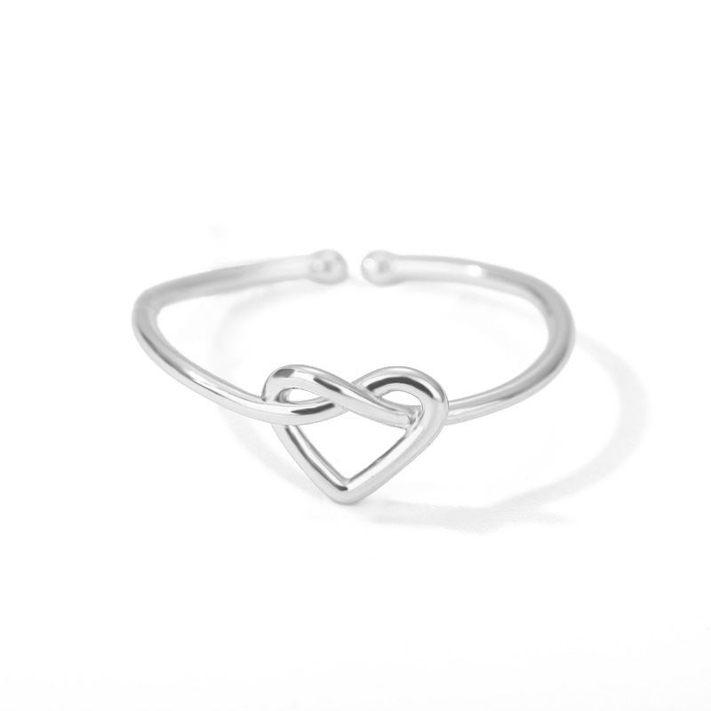 Women's Simple Hollow Heart Open Ring - Image 7