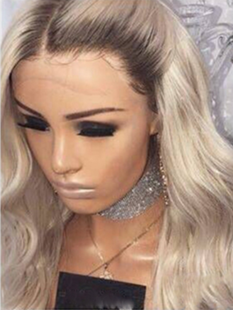 European and American blonde long curly wigs - Image 3