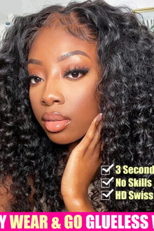 Water-wave Lace Wigs Made From Glue-free Authentic Peruvian Human Hair