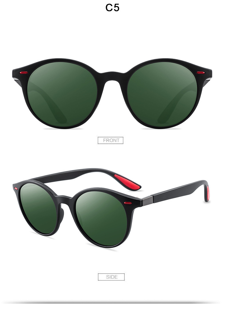P26 Polarized Sunglasses Round Sunglasses Polarized Male Drivers Driving Sunglasses - Image 6