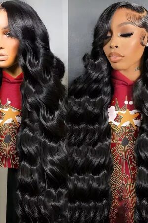 6x4 Density Virgin Human Hair Wigs For Black Women Vietnamese Raw Hair Transparent Lace Front Pre-Plucked Bleached Knots