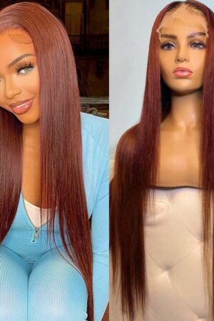 Red Brown 33color Huamn Hair Wig 134HD Transparent Lace