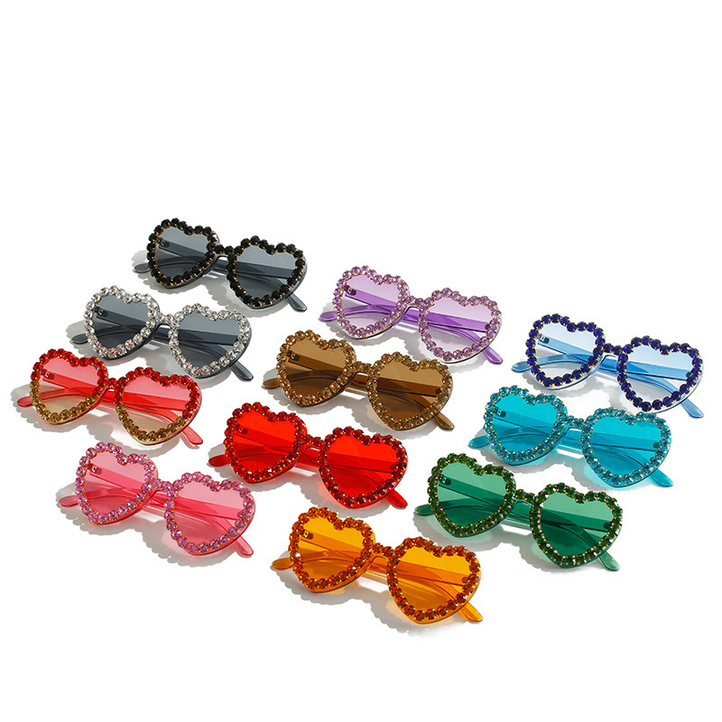 Fashionable All-match Peach Heart Sunglasses For Women - Image 4