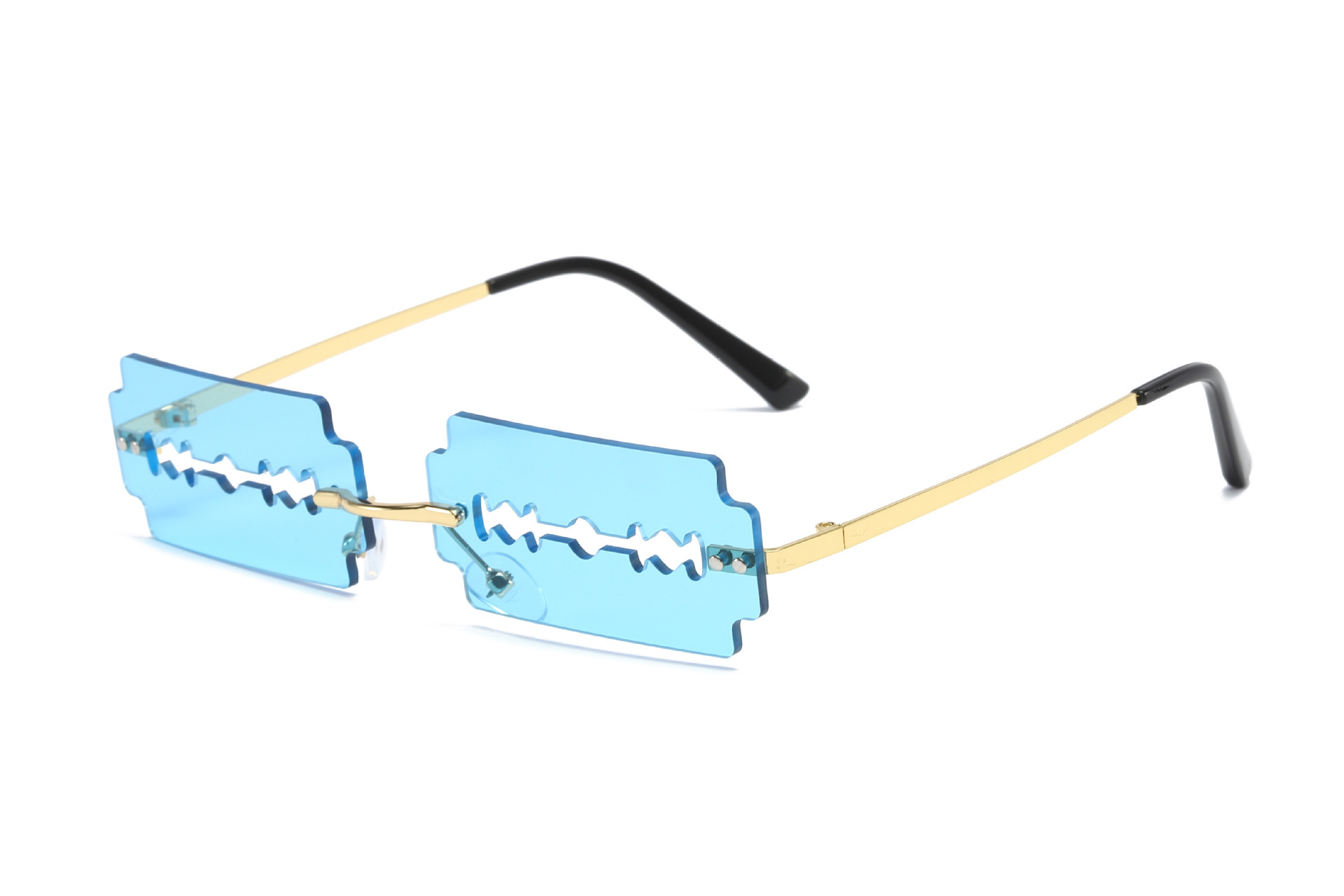 Trimming Sunglasses Women's Metal Rimless Sunglasses - Image 4