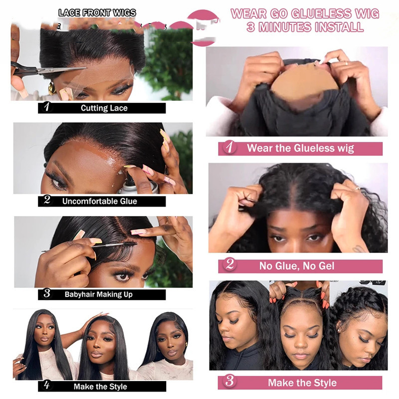 Water-wave Lace Wigs Made From Glue-free Authentic Peruvian Human Hair - Image 5