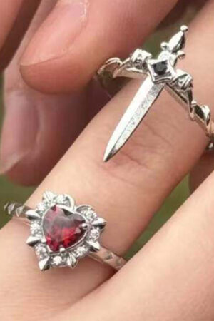 Sword Of Love Couple Rings Set