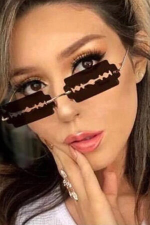 Trimming Sunglasses Women's Metal Rimless Sunglasses