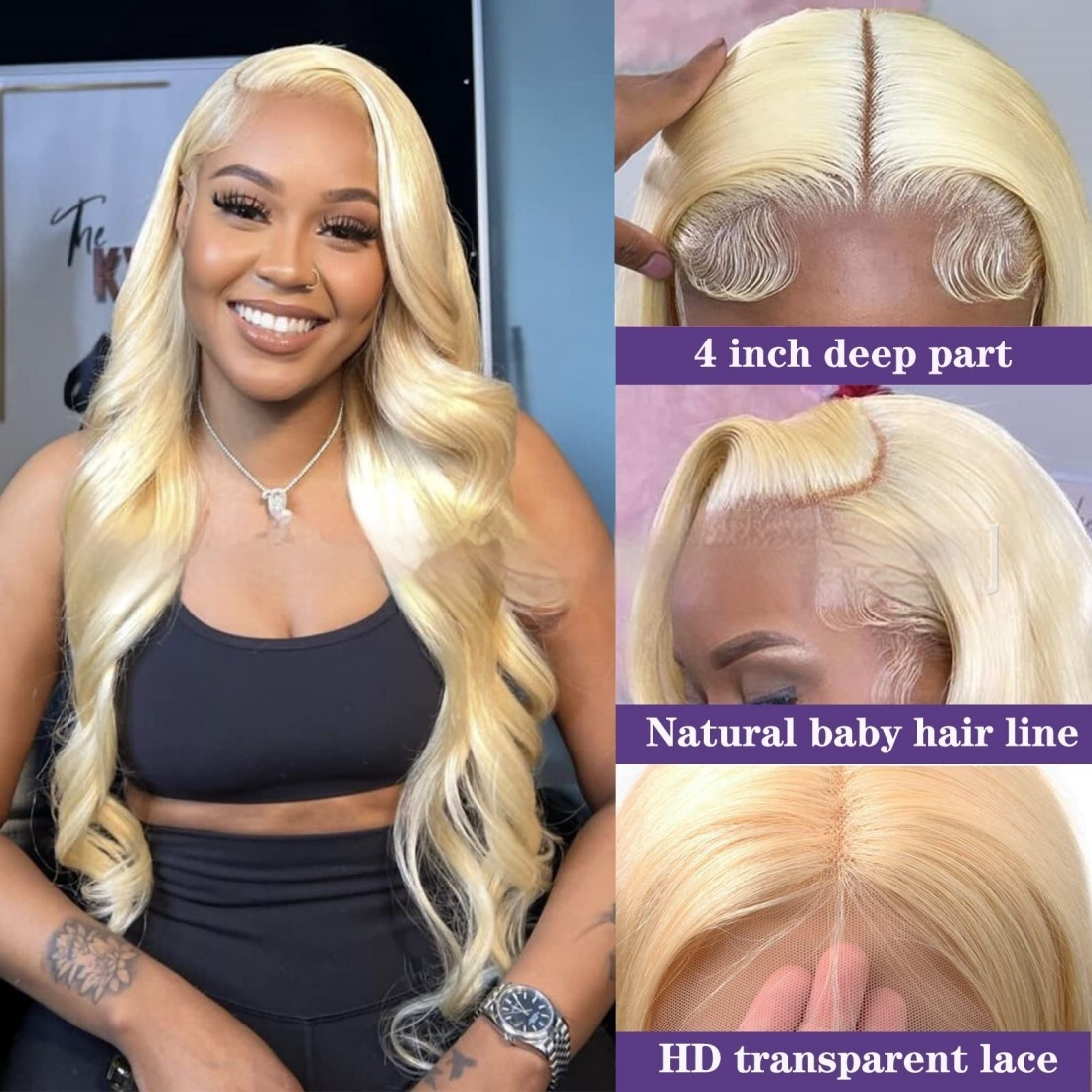Full Human Hair Wig Headgear - Image 3