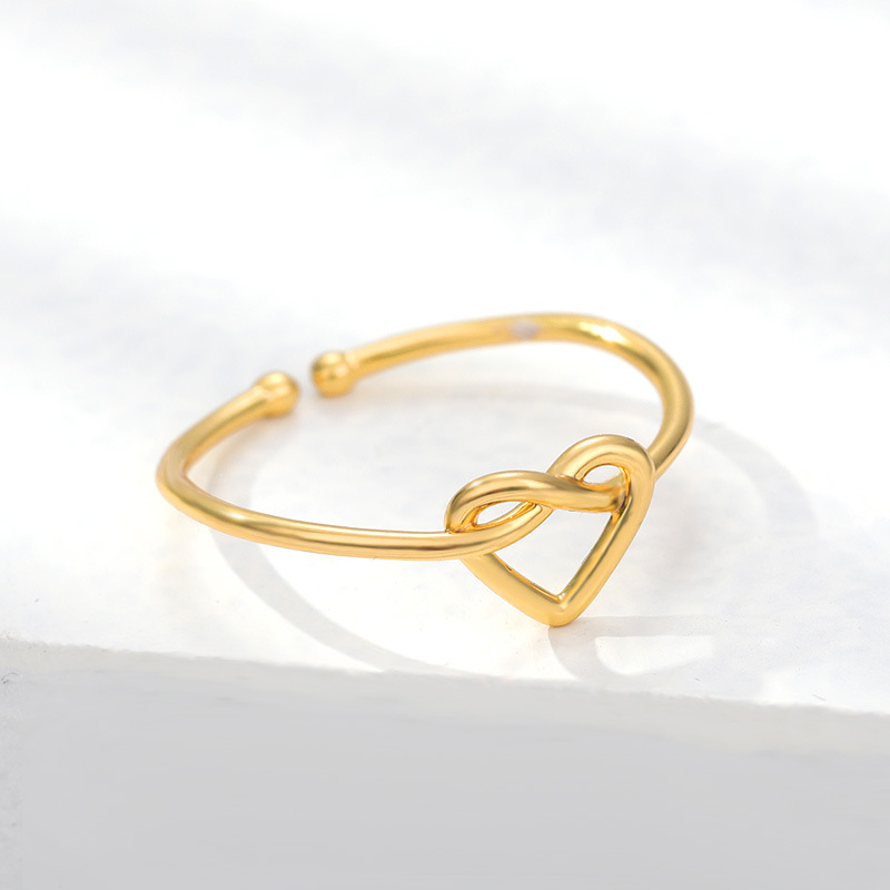 Women's Simple Hollow Heart Open Ring - Image 3