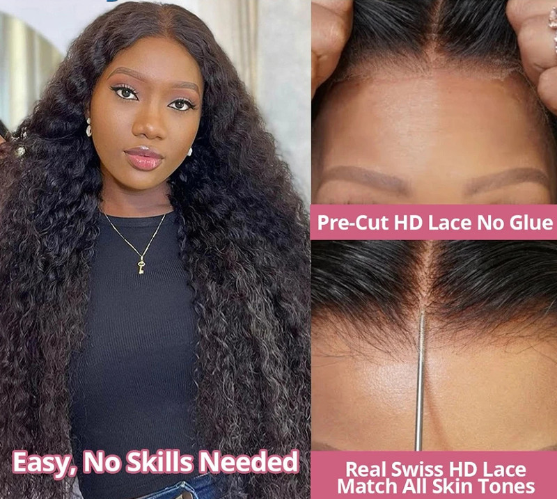 Water-wave Lace Wigs Made From Glue-free Authentic Peruvian Human Hair - Image 3