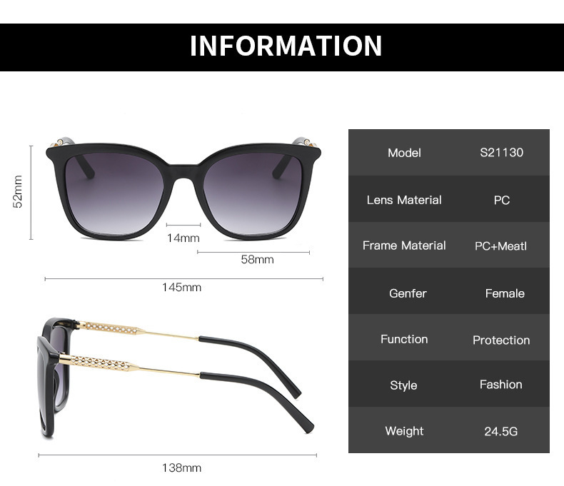 Metal Hollow Sunglasses Vintage Street Shot Sunglasses - Image 8