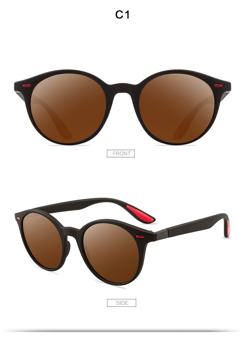 P26 Polarized Sunglasses Round Sunglasses Polarized Male Drivers Driving Sunglasses - Image 5