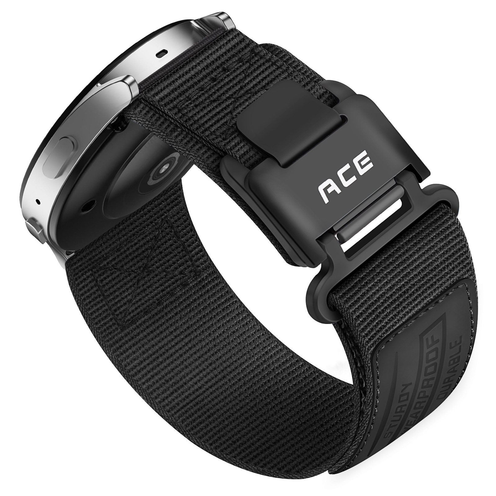 Nylon Canvas Sports Velcro Magnetic Loop Watch Strap - Image 7