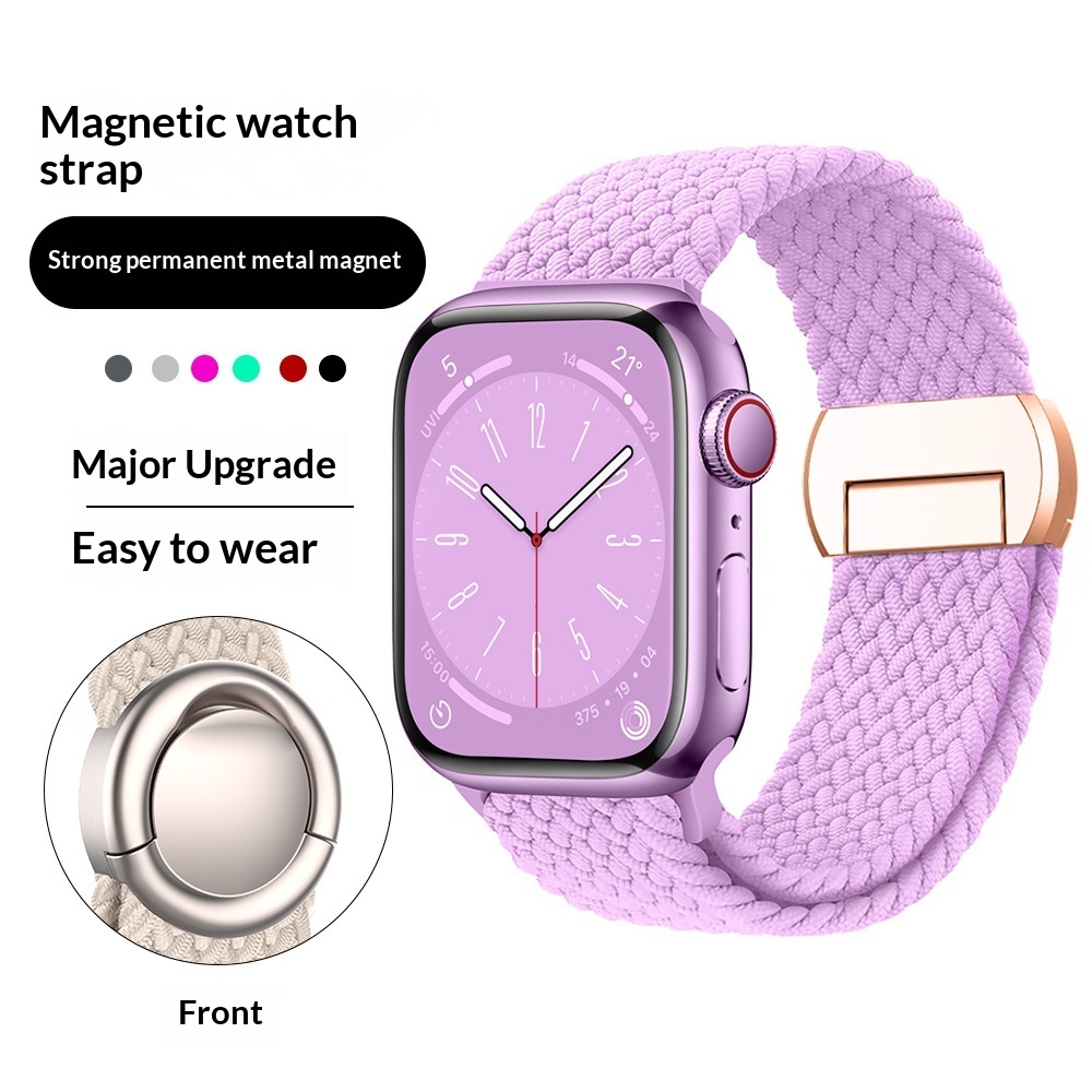 Nylon Braided Round Magnetic Universal Watch Strap - Image 10