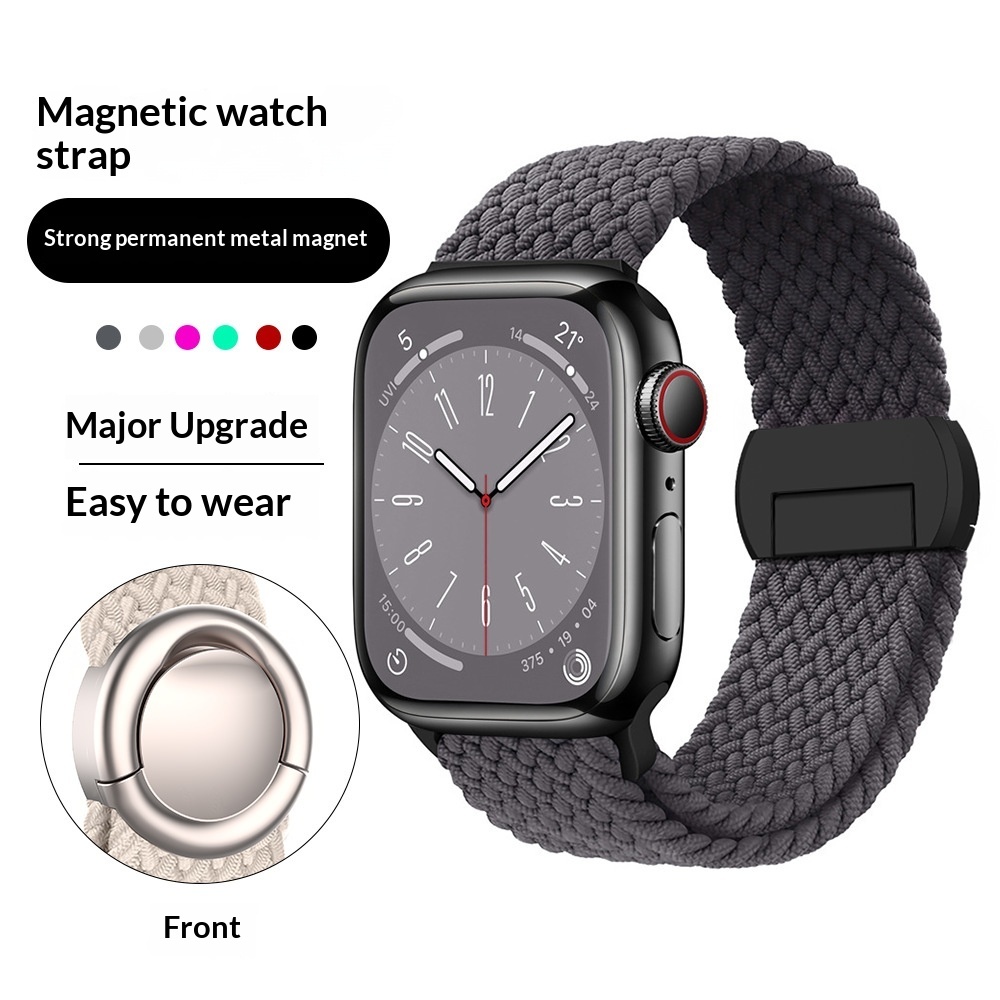 Nylon Braided Round Magnetic Universal Watch Strap - Image 4