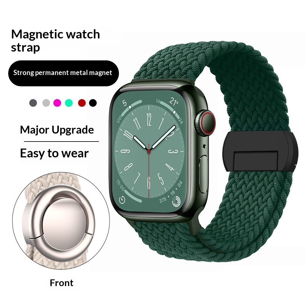 Nylon Braided Round Magnetic Universal Watch Strap - Image 8
